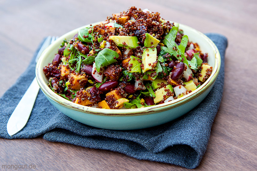 Roter Quinoa-Süßkartoffel-Salat